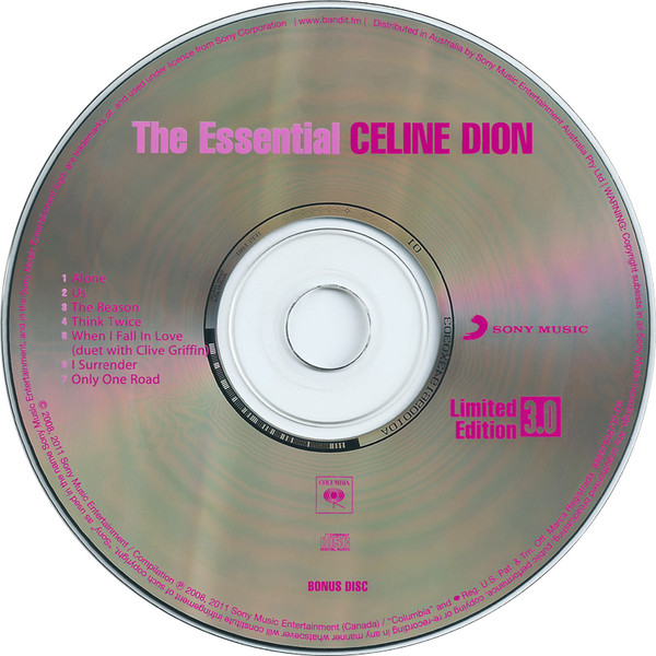 Celine Dion  The Essential Celine Dion 3.0; Limited Edition : CD3
